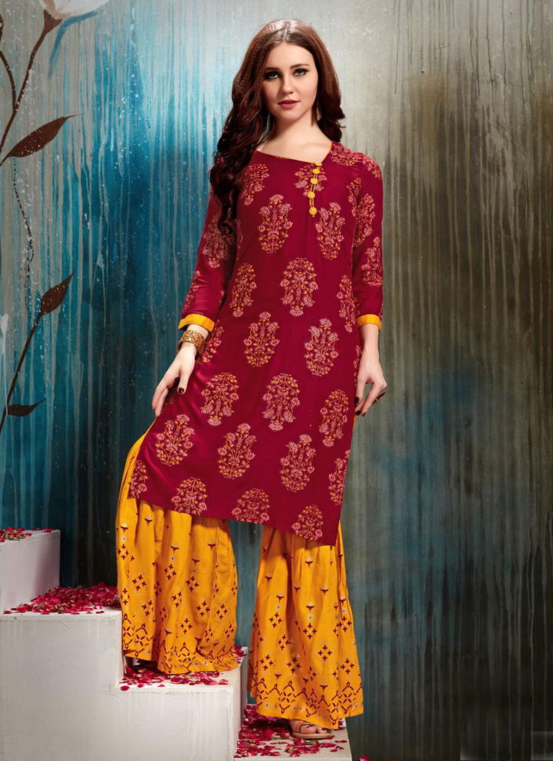 Ranjyot nagma printed heavy reyon kurtis